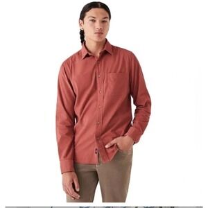 Faherty Mens Corduroy‎ Long Sleeve Button Down Size L Terracotta Orange